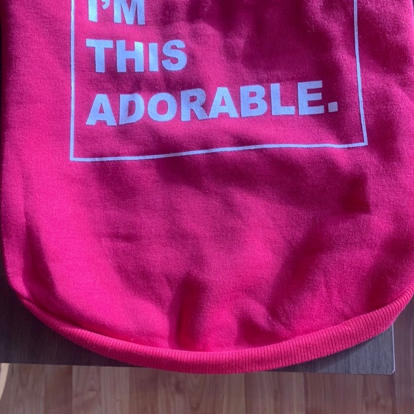 Dog Sweatshirt Hoodie Pink Sweater No Filter - Picture 4 of 10